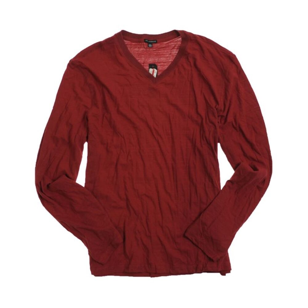 Sons of Intrigue Mens Ls V-neck Basic T-Shirt, NWT